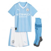 Manchester City Jack Grealish #10 Heimtrikotsatz Kinder 2023-24 Kurzarm (+ Kurze Hosen)